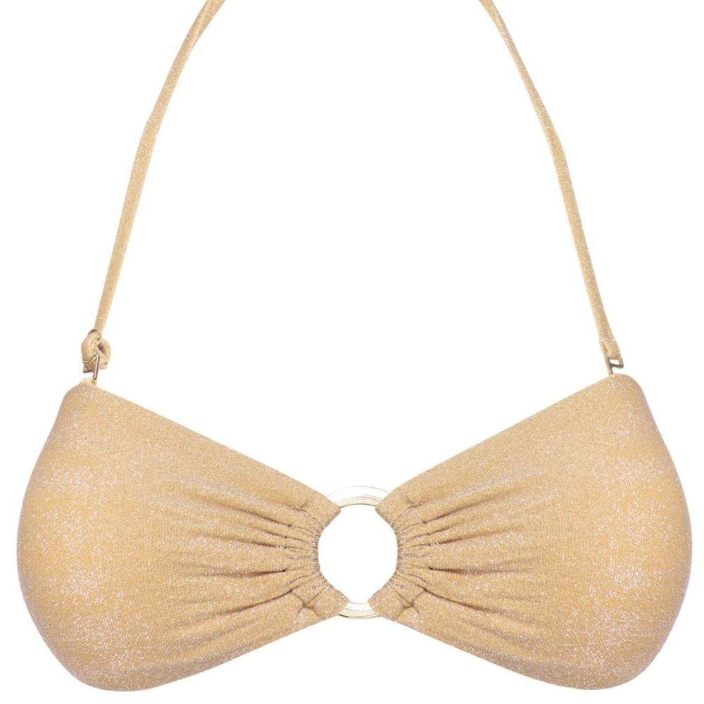Monday Swimwear Costa Rica Top in Gold Shimmer